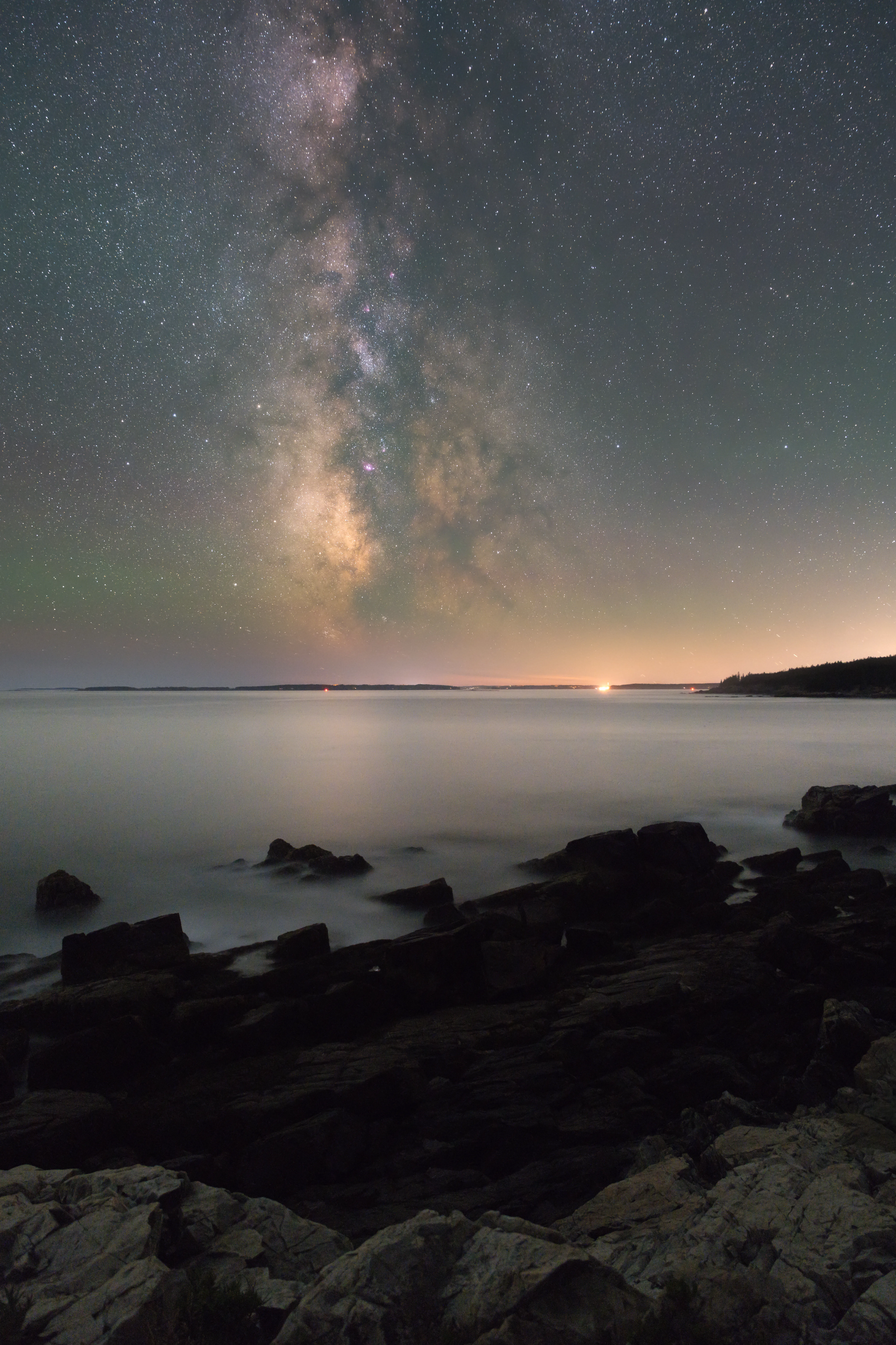 Night sky photographed at Acadia